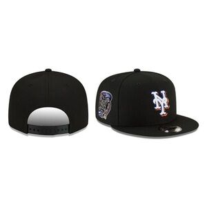 NEW ERA - MLB Baseball Hat - New York Mets 9FIFTY Snapback Cap - Black